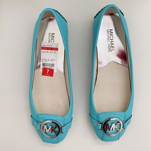 Blue Michael Kors Flats